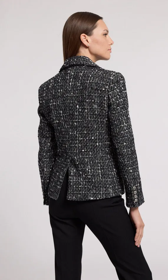 Women Generation Love Clothing Blazers and Jackets Eliza Tweed Blazer Grey Multi