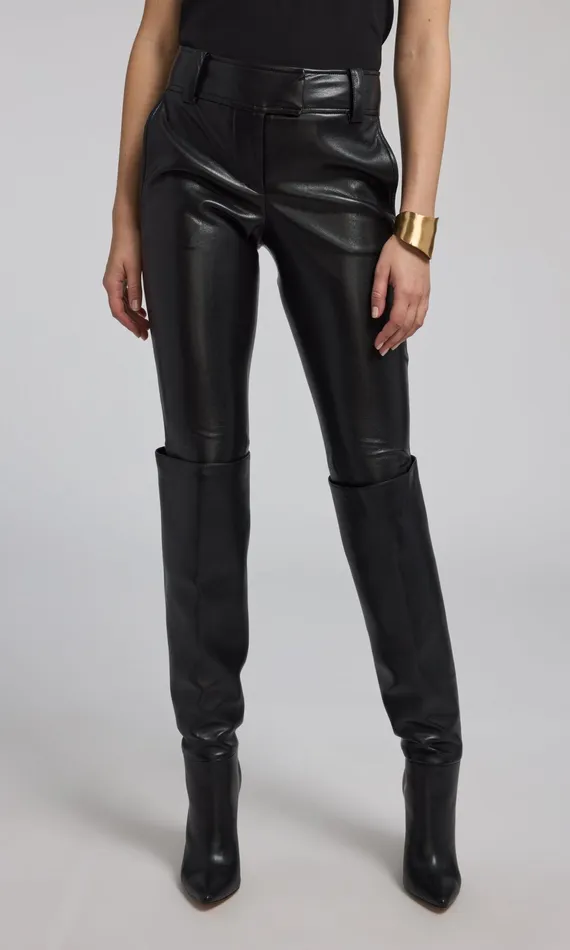 Women Generation Love Clothing Pants Alexandra Vegan Leather Pants Black