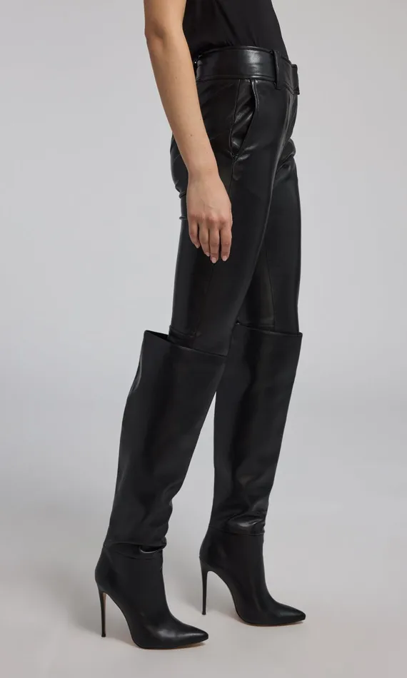 Women Generation Love Clothing Pants Alexandra Vegan Leather Pants Black