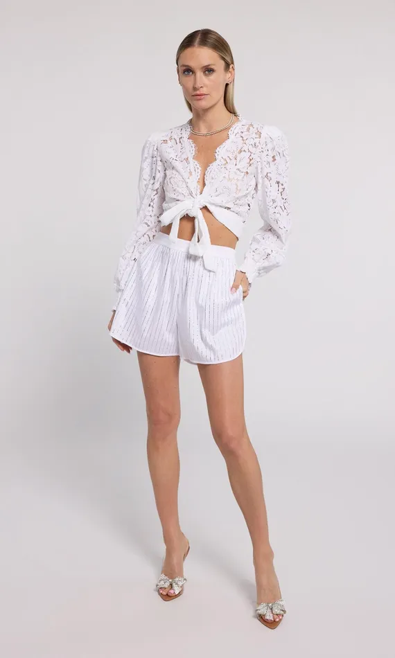 Women Generation Love Clothing Shorts Cassio Crystal Shorts Whiteclear