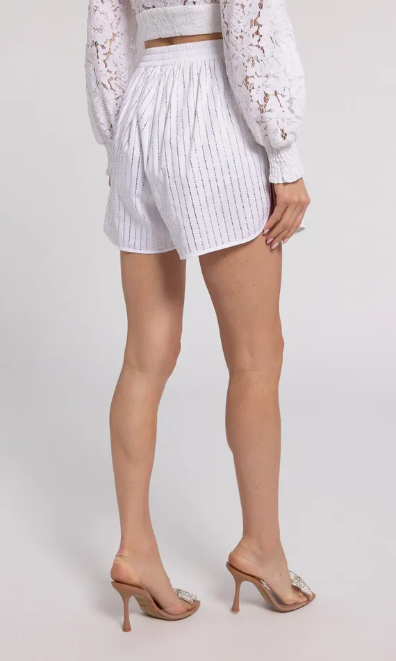 Women Generation Love Clothing Shorts Cassio Crystal Shorts Whiteclear