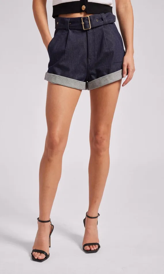 Women Generation Love Clothing Shorts Erina Sheen Denim Shorts Dark Denim Blue Women Generation Love Clothing Shorts Erina Sheen Denim Shorts Dark Denim Blue