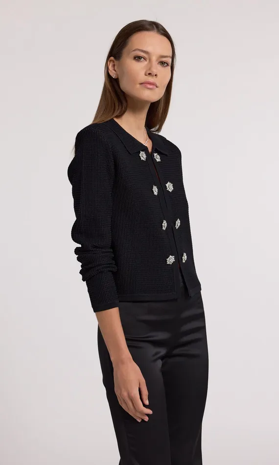 Women Generation Love Clothing Sweaters and Sweatshirts Brie Cardigan Black