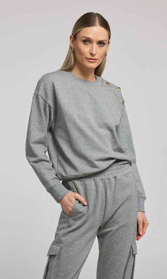 Women Generation Love Clothing Sweaters and Sweatshirts Cambria Sweatshirt Heather Grey Women Generation Love Clothing Sweaters and Sweatshirts Cambria Sweatshirt Heather Grey