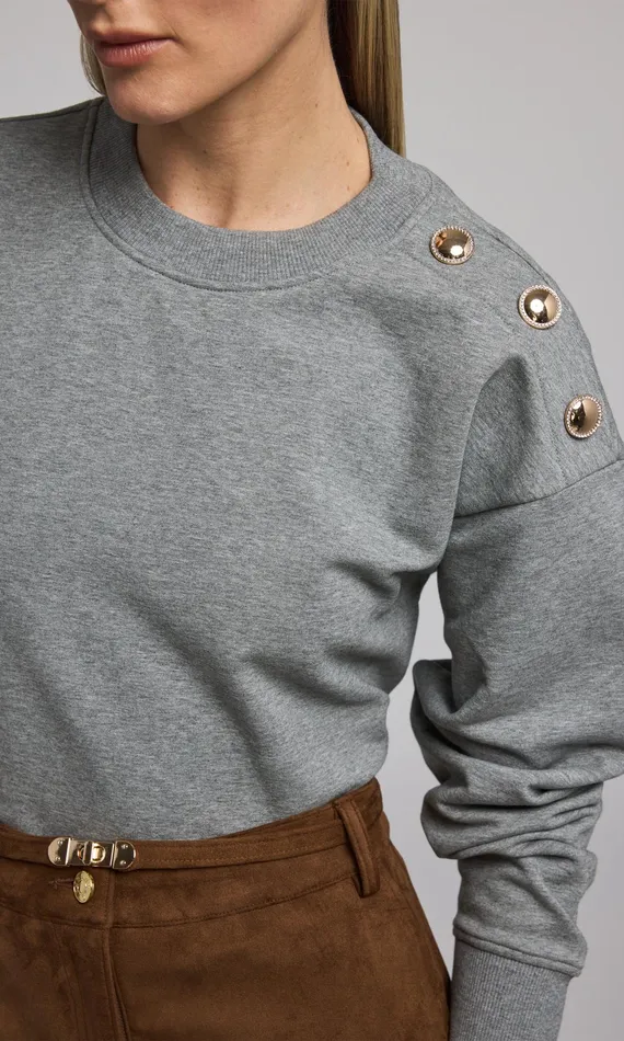 Women Generation Love Clothing Sweaters and Sweatshirts Cambria Sweatshirt Heather Grey