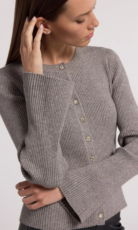 Women Generation Love Clothing Sweaters and Sweatshirts Dua Cardigan Heather Grey