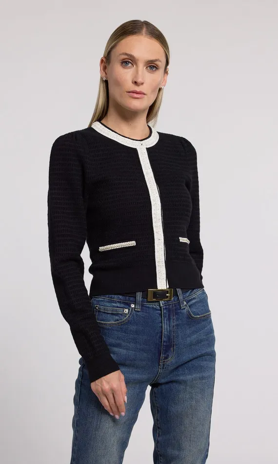 Women Generation Love Clothing Sweaters and Sweatshirts Leonora Cardigan Black