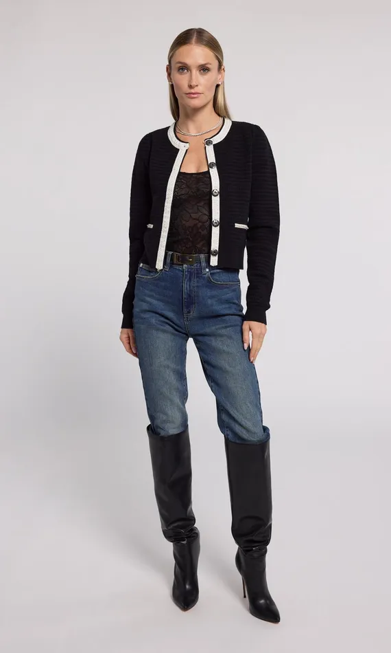 Women Generation Love Clothing Sweaters and Sweatshirts Leonora Cardigan Black