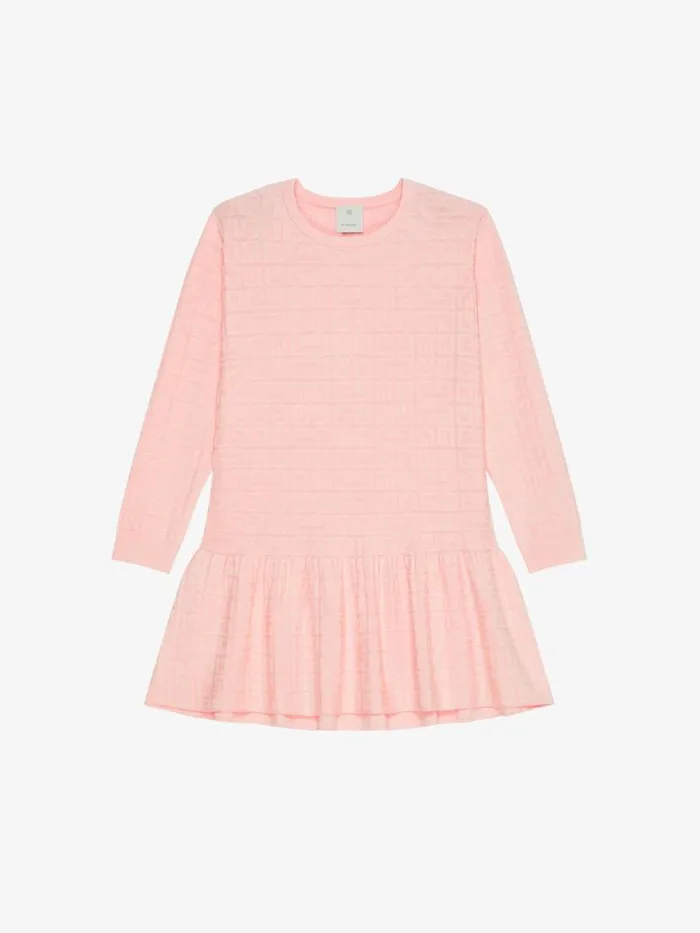 Women Girl 4 To 12 Years Givenchy Dress In 4G Knit Pink