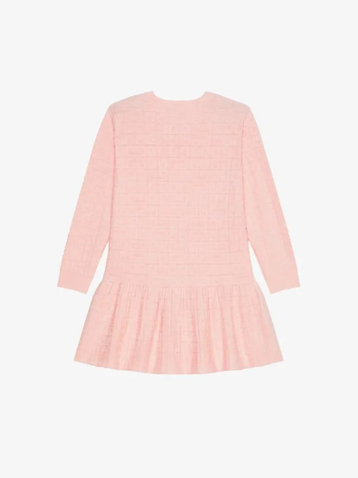 Women Girl 4 To 12 Years Givenchy Dress In 4G Knit Pink