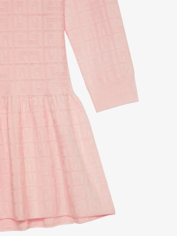 Women Girl 4 To 12 Years Givenchy Dress In 4G Knit Pink