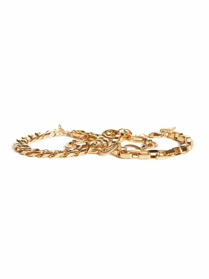 Women GoldTone Chain Bracelet Set Gold Jewelry GUESS Women GoldTone Chain Bracelet Set Gold Jewelry GUESS