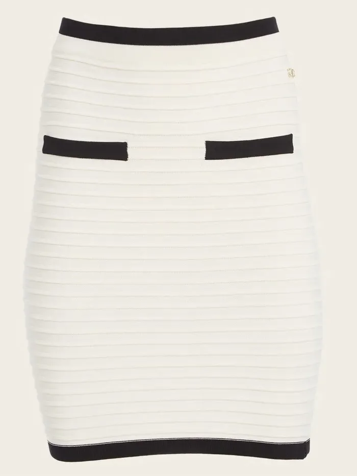 Women GUESS Amba Embossed Striped Skirt Sandy ShoreBlack Bottoms Women GUESS Amba Embossed Striped Skirt Sandy ShoreBlack Bottoms