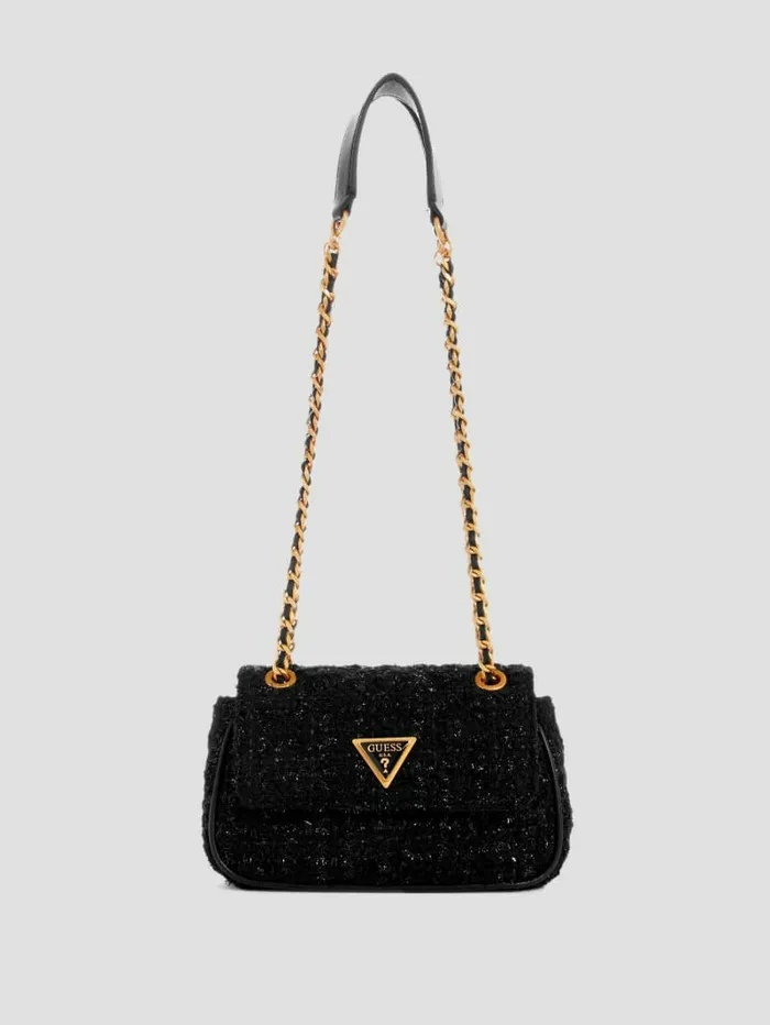 Women GUESS Giully Convertible Crossbody Black Handbags