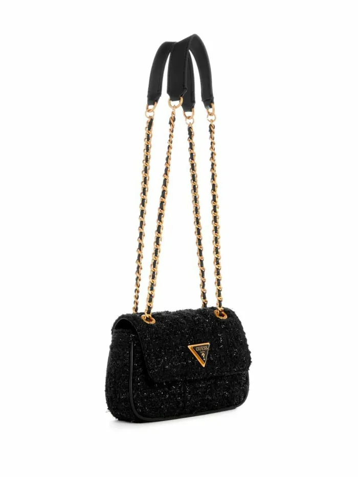 Women GUESS Giully Convertible Crossbody Black Handbags Women GUESS Giully Convertible Crossbody Black Handbags