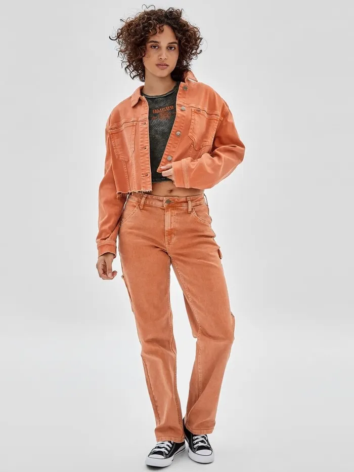 Women GUESS GUESS Originals Denim Jacket Real Orange Multi Jackets and Coats Women GUESS GUESS Originals Denim Jacket Real Orange Multi Jackets and Coats