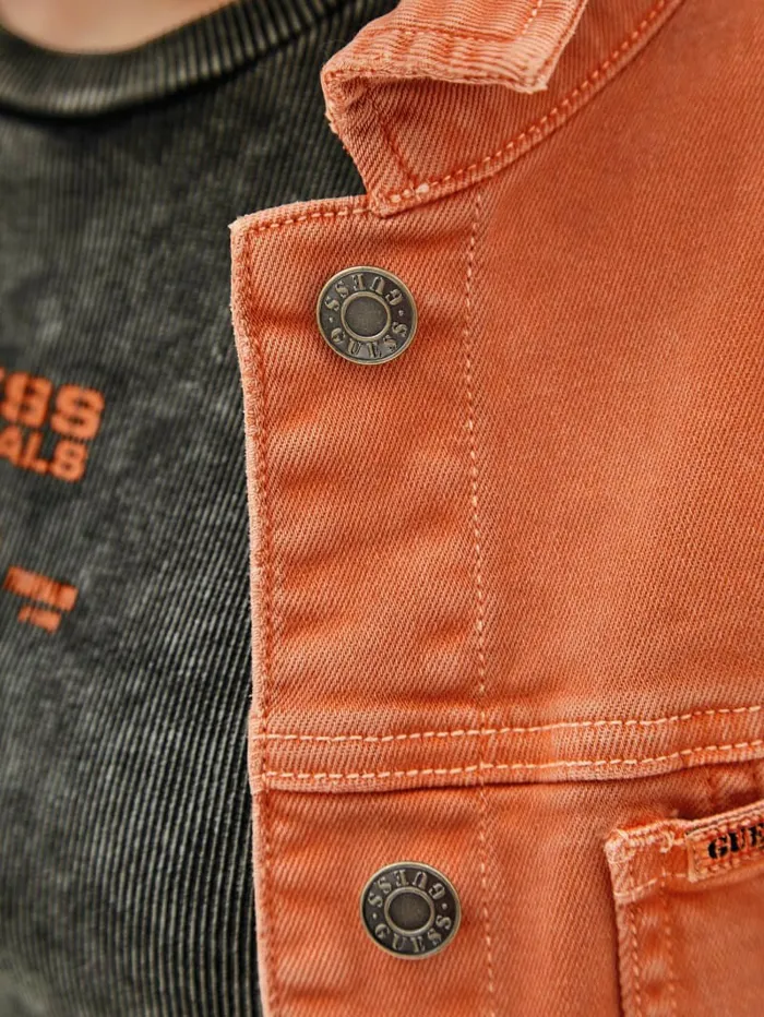 Women GUESS GUESS Originals Denim Jacket Real Orange Multi Jackets and Coats Women GUESS GUESS Originals Denim Jacket Real Orange Multi Jackets and Coats