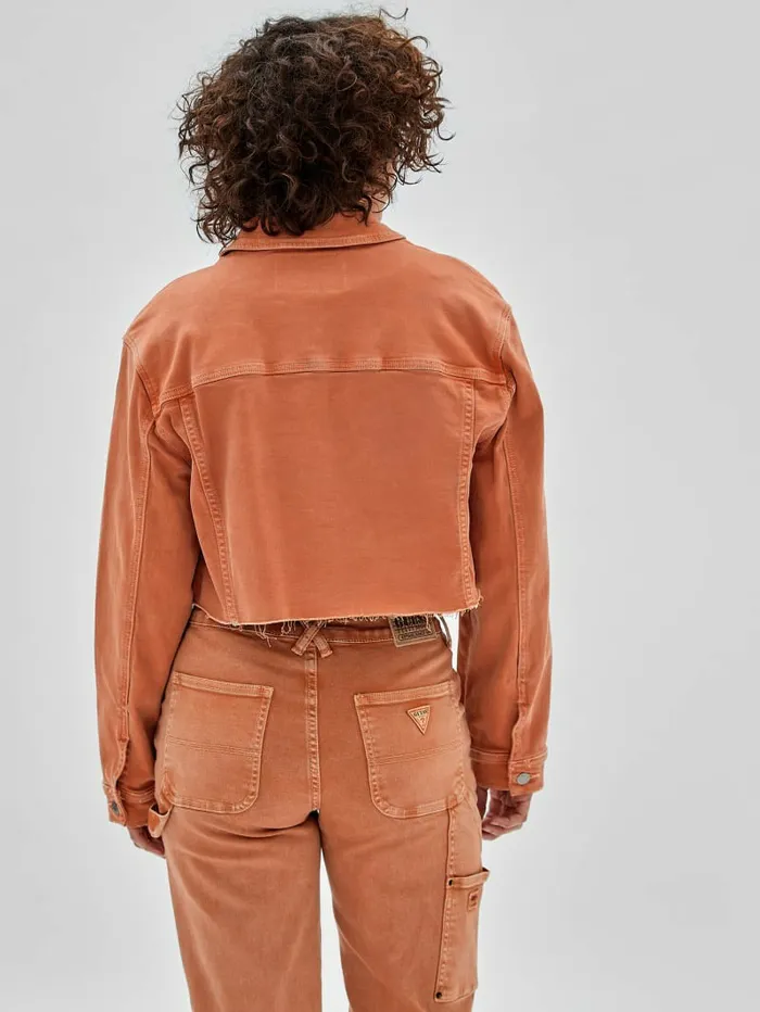 Women GUESS GUESS Originals Denim Jacket Real Orange Multi Jackets and Coats Women GUESS GUESS Originals Denim Jacket Real Orange Multi Jackets and Coats
