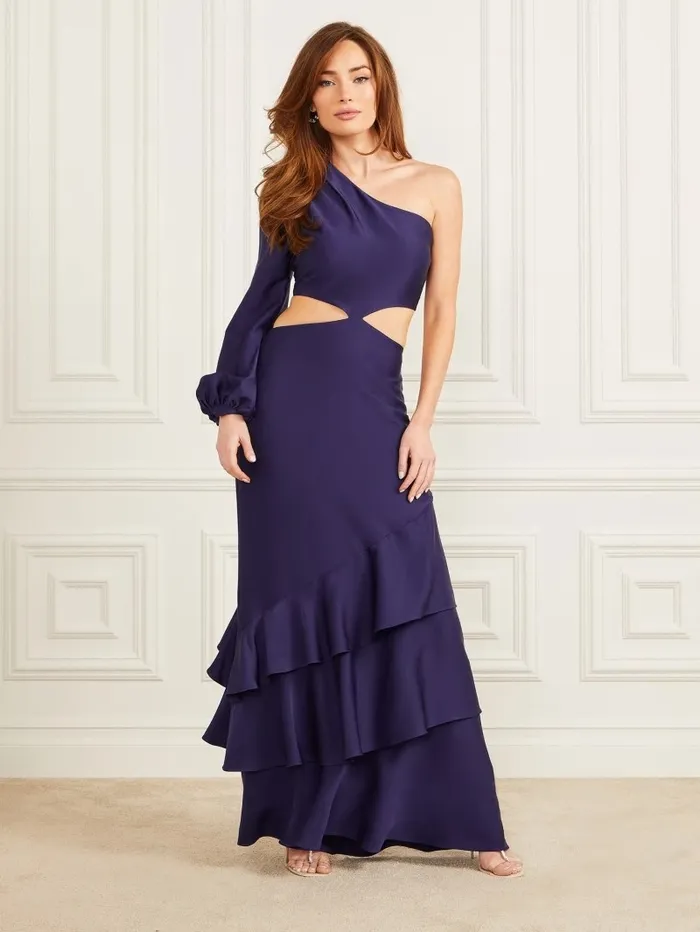 Women GUESS Jaime Cutout Dress Ink Aura Dresses and Jumpsuits