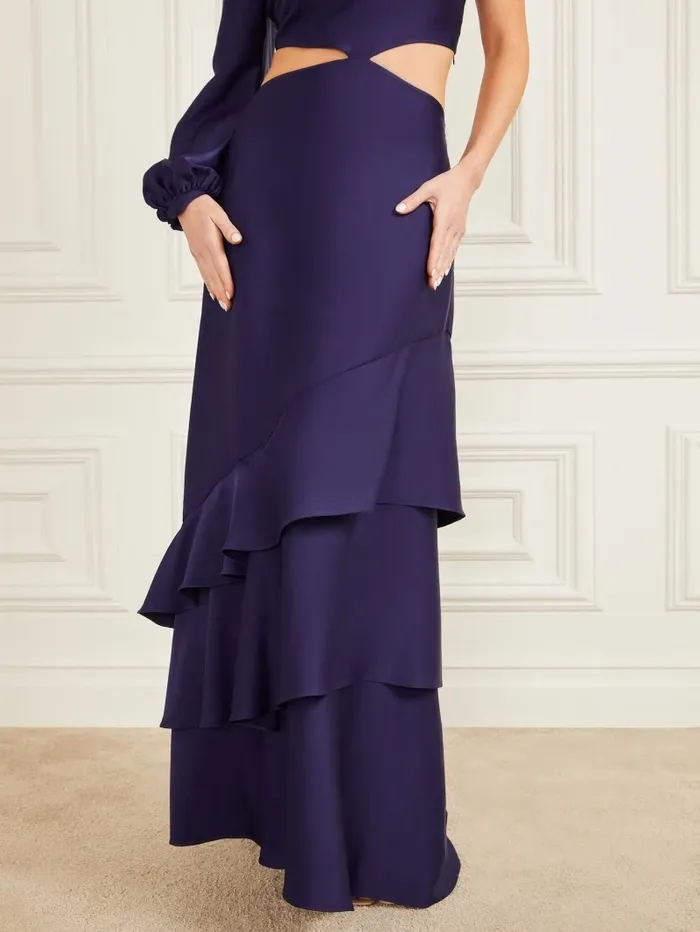Women GUESS Jaime Cutout Dress Ink Aura Dresses and Jumpsuits