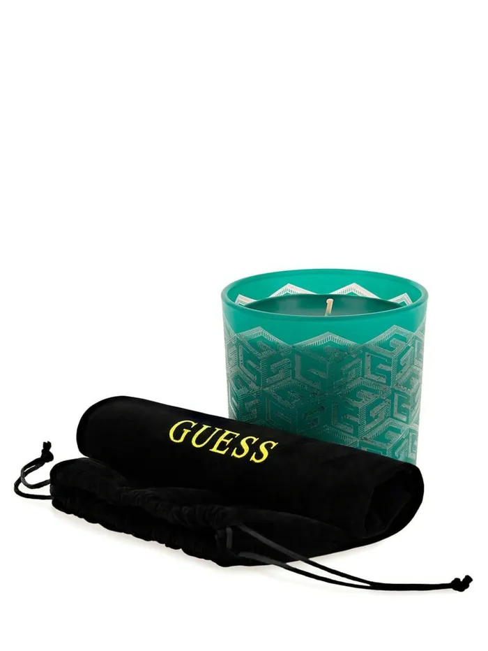 Women GUESS LaserCut G Cube Candle Green Home