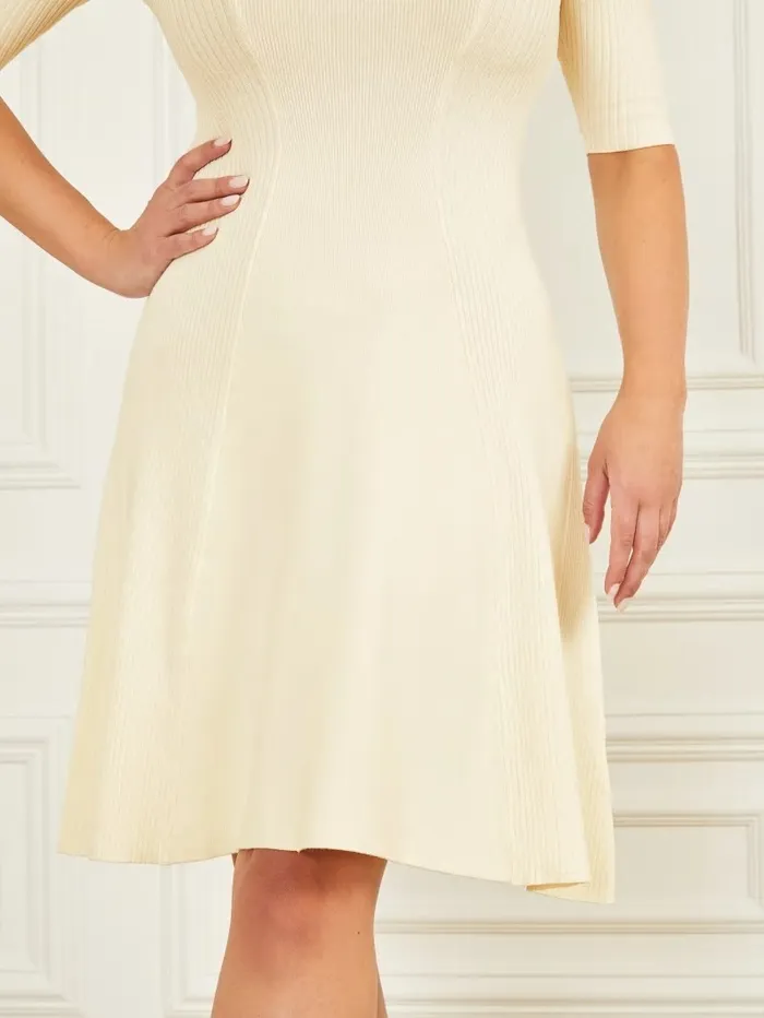 Women GUESS Tessa ColdShoulder Sweater Dress Sandy Shore Dresses and Jumpsuits Women GUESS Tessa ColdShoulder Sweater Dress Sandy Shore Dresses and Jumpsuits