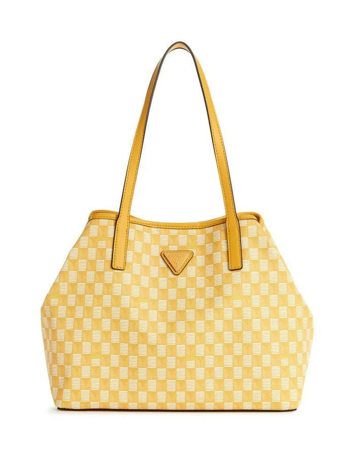 Women GUESS Vikky Tote Set Yellow Logo Handbags Women GUESS Vikky Tote Set Yellow Logo Handbags