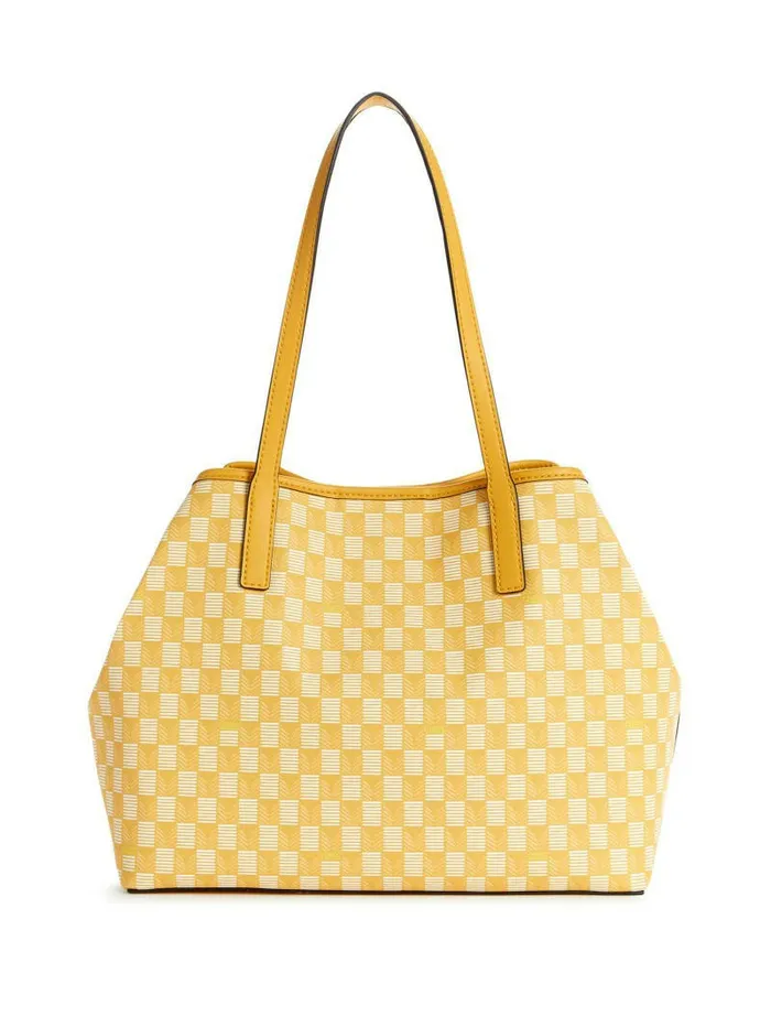 Women GUESS Vikky Tote Set Yellow Logo Handbags Women GUESS Vikky Tote Set Yellow Logo Handbags