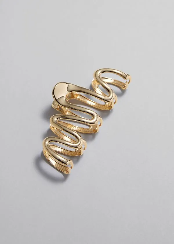 Women Hair Accessories and Other Stories Sculptural Claw Clip Gold