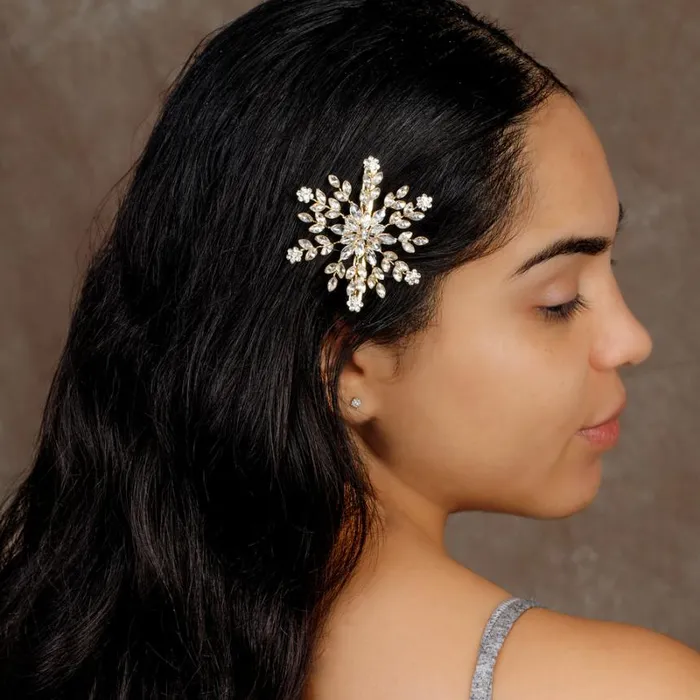 Women Hair Accessories Badgley Mischka Floral Starburst Clip