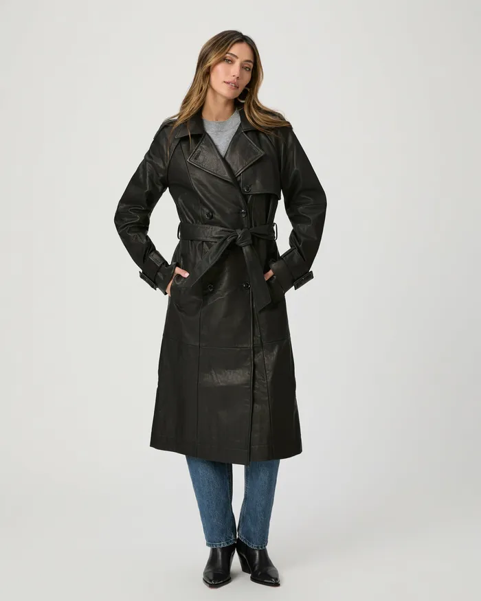 Women Hanni Coat 8211 Black Leather Jackets and Coats PAIGE Women Hanni Coat 8211 Black Leather Jackets and Coats PAIGE