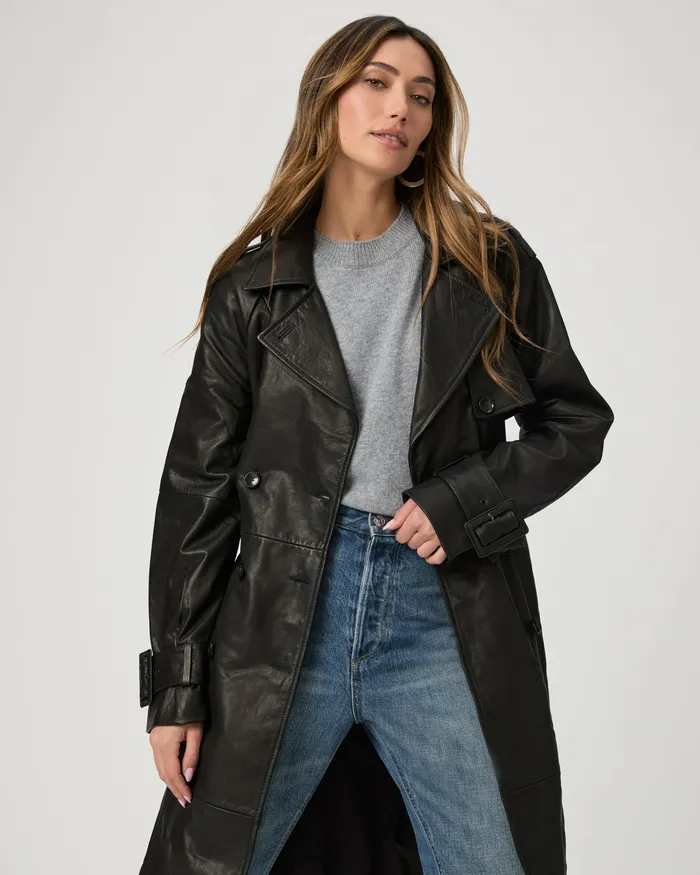 Women Hanni Coat 8211 Black Leather Jackets and Coats PAIGE Women Hanni Coat 8211 Black Leather Jackets and Coats PAIGE