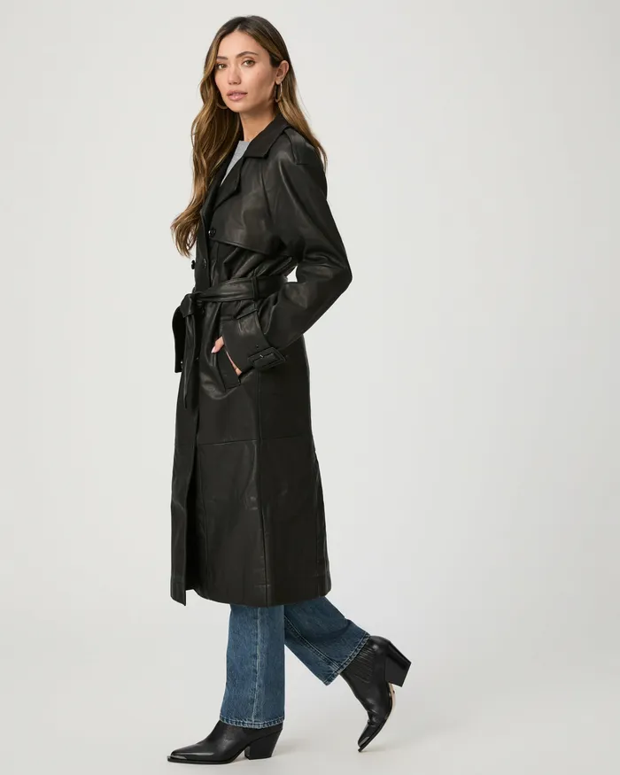Women Hanni Coat 8211 Black Leather Jackets and Coats PAIGE Women Hanni Coat 8211 Black Leather Jackets and Coats PAIGE