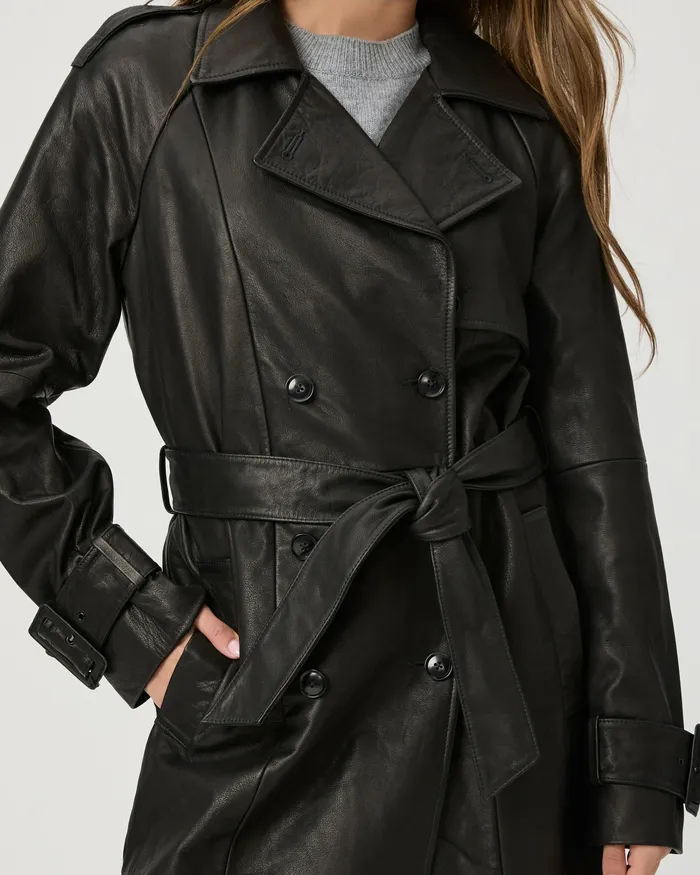 Women Hanni Coat 8211 Black Leather Jackets and Coats PAIGE Women Hanni Coat 8211 Black Leather Jackets and Coats PAIGE
