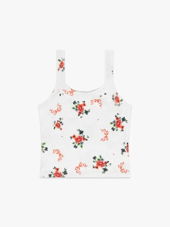 Women Harley Pointelle Tank Pointelle Bouquet Lisa Says Gah Knit Tops