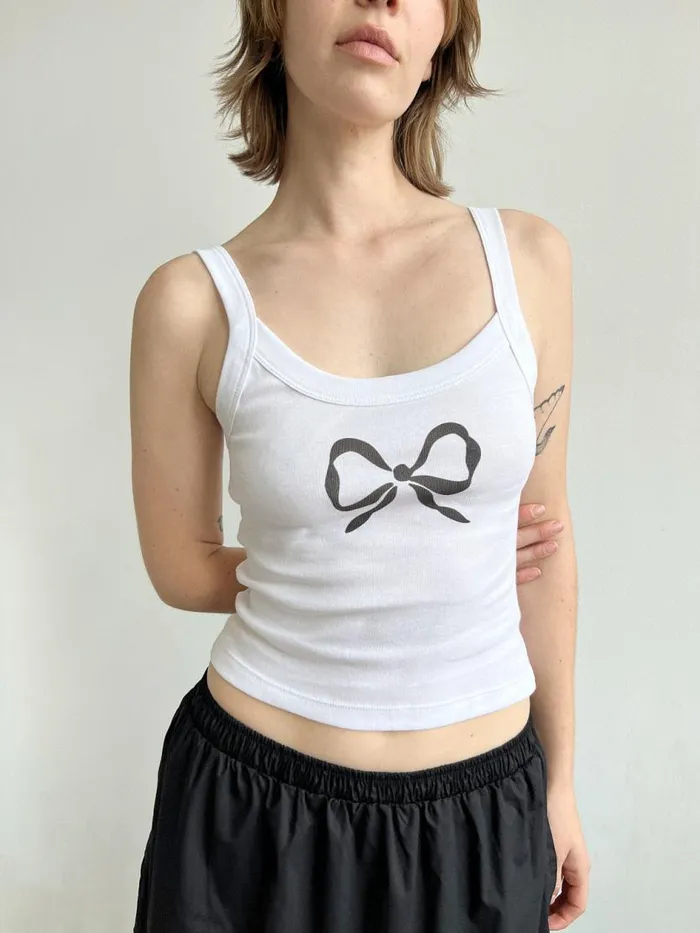 Women Harley Tank Bow Lisa Says Gah Knit Tops