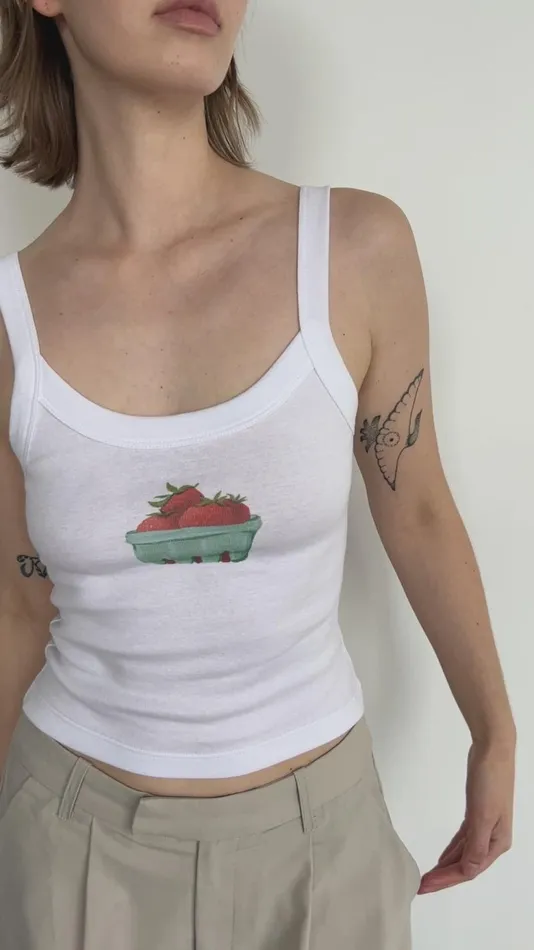 Women Harley Tank Strawberries Lisa Says Gah Graphic Tees