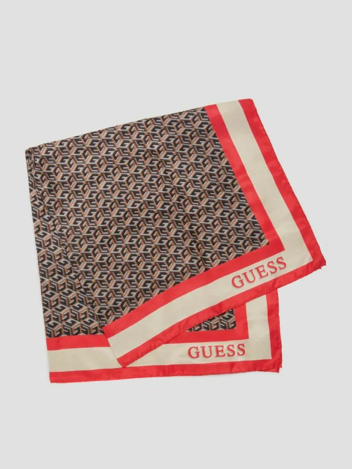 Women Hats and Scarves GUESS Silvana Foulard Black Gold