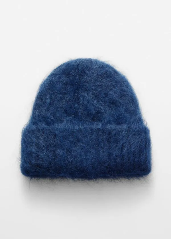 Women Headwear and Other Stories Brushed MohairBlend Beanie Dark Blue