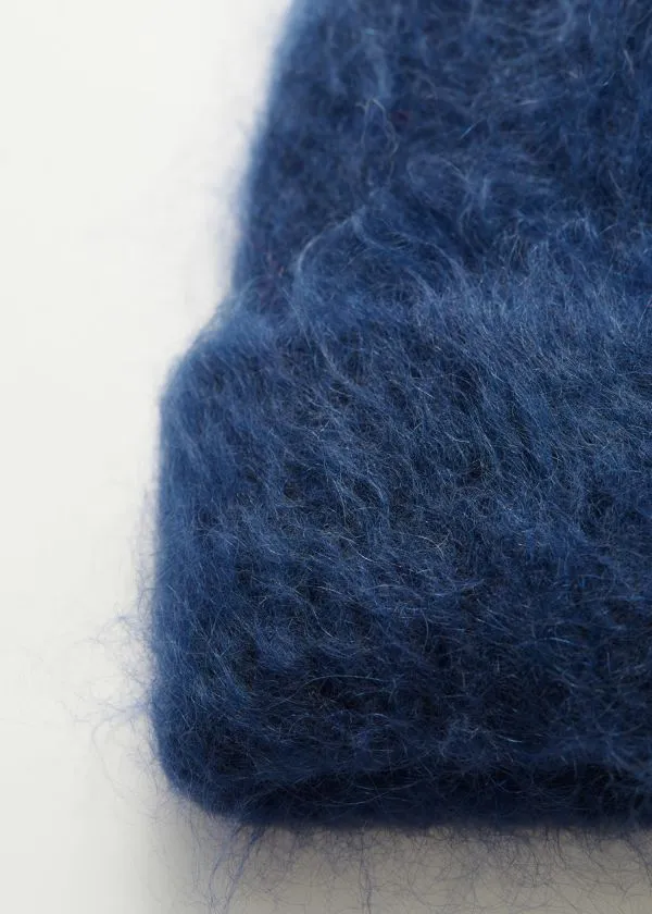 Women Headwear and Other Stories Brushed MohairBlend Beanie Dark Blue