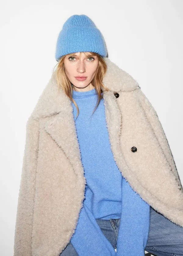 Women Headwear and Other Stories Wool Blend Beanie Dusty Blue