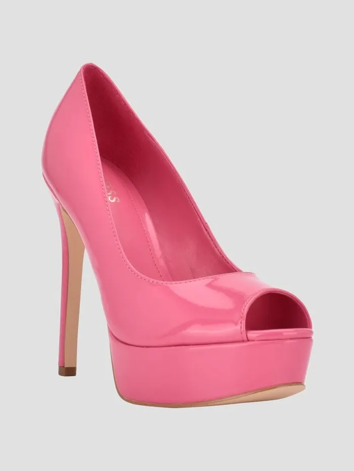 Women Heels GUESS Cacei PeepToe Stiletto Heels Medium Pink