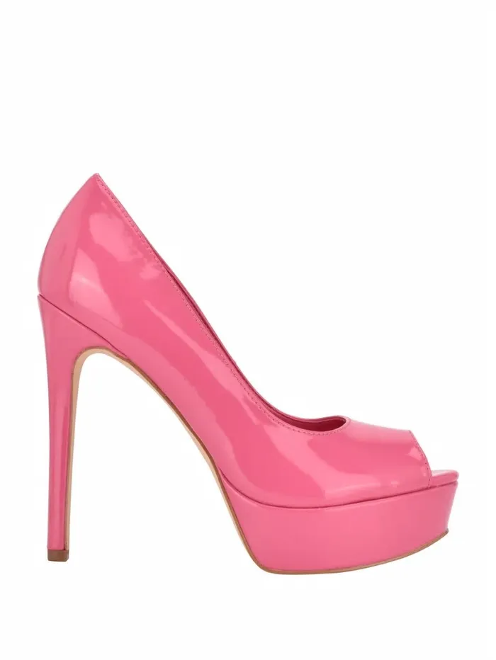 Women Heels GUESS Cacei PeepToe Stiletto Heels Medium Pink Women Heels GUESS Cacei PeepToe Stiletto Heels Medium Pink