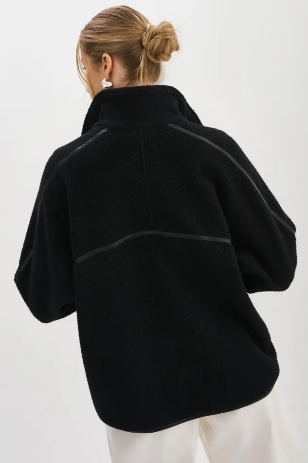 Women HELSA Polar Fleece Pullover Black Black LAMARQUE Tops Women HELSA Polar Fleece Pullover Black Black LAMARQUE Tops
