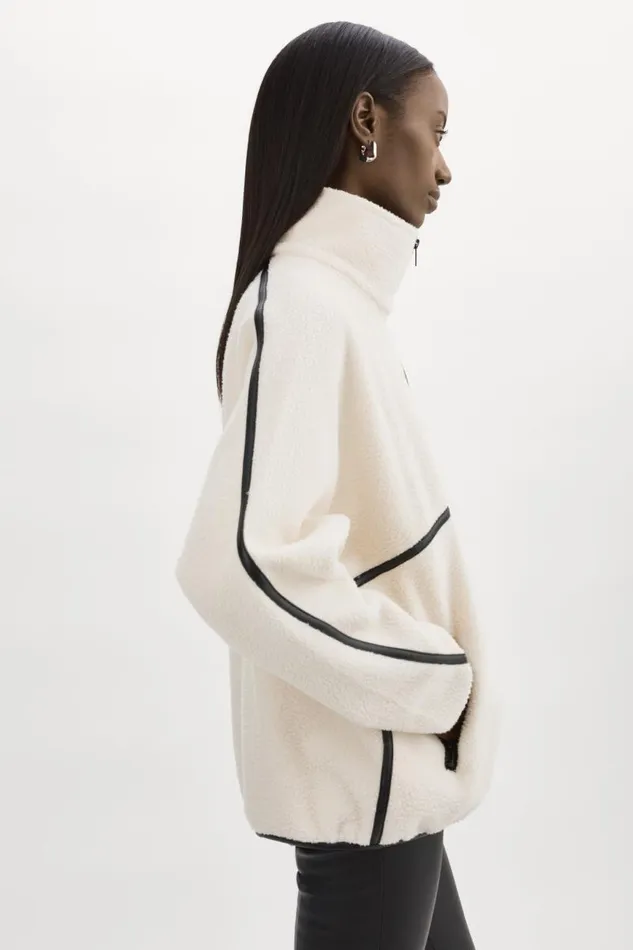 Women HELSA Polar Fleece Pullover Ivory LAMARQUE Tops Women HELSA Polar Fleece Pullover Ivory LAMARQUE Tops