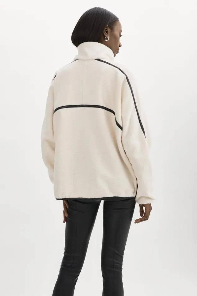 Women HELSA Polar Fleece Pullover Ivory LAMARQUE Tops Women HELSA Polar Fleece Pullover Ivory LAMARQUE Tops