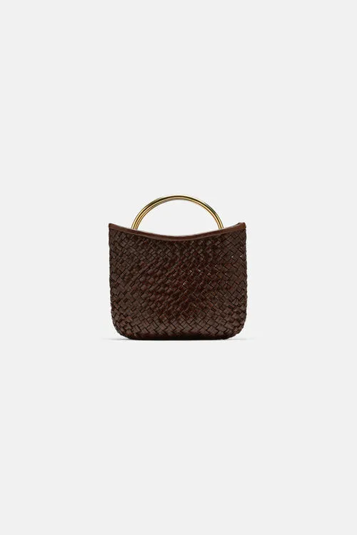 Women Intenza Intenza BrownGold Handbags Luisa Spagnoli