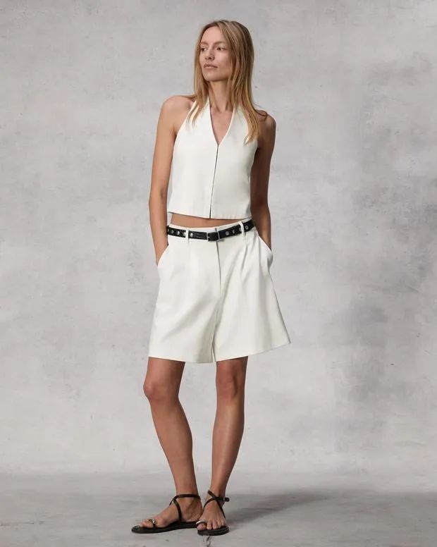 Women Irina Ponte 1258243 Short BlackWhite Shorts rag and bone