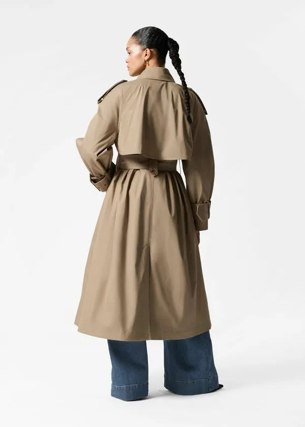 Women Jackets and Coats and Other Stories Belted Maxi Trenchcoat Beige