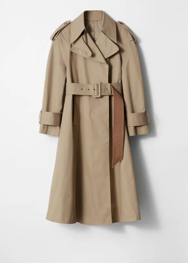 Women Jackets and Coats and Other Stories Belted Maxi Trenchcoat Beige